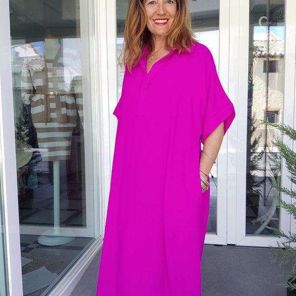 Vestido Túnica color buganvilla